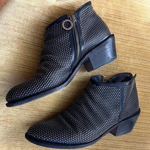 Women's Shoes Studded Black Ankle Boots FIORENTINI + BAKER- SIZE 39 (8.5)